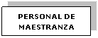 Cuadro de texto: PERSONAL DE 
MAESTRANZA
